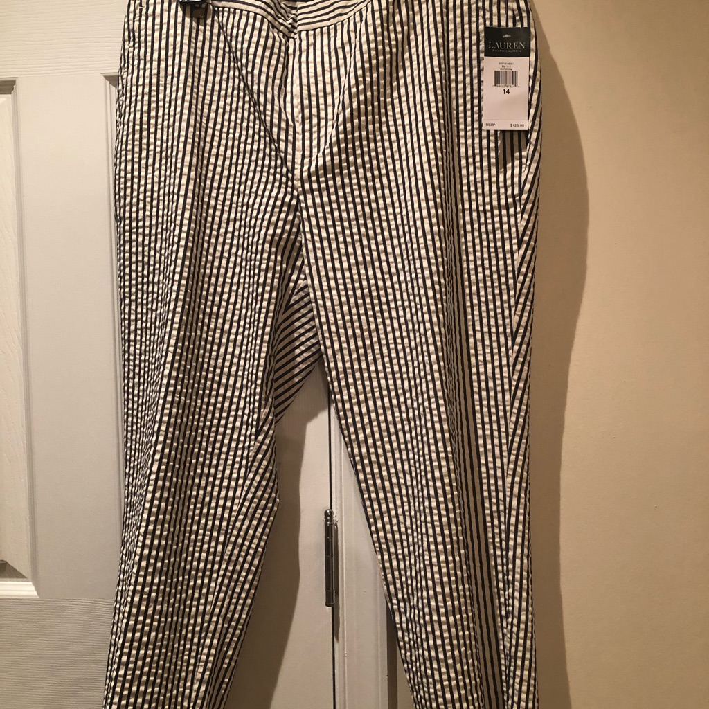 Charcoal Grey Pin Striped Cropped Pants